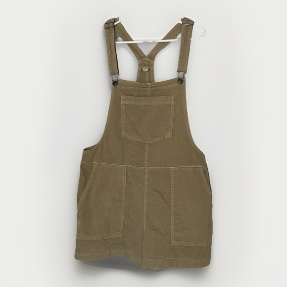 aerie Pants - VTG Aerie Overalls Women Large Tan Distressed Shortalls Boho Festival